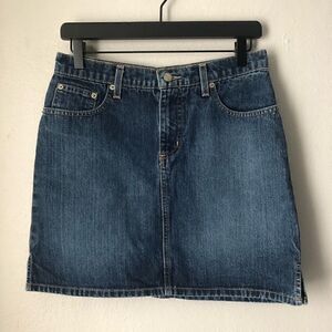 Roxy basic dark blue denim mini shirt